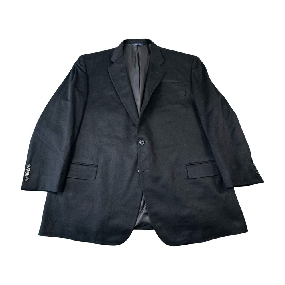 Brooks Brothers 1818 Madison Black Loro Piana Pure Cashmere Men's Blazer Size 50
